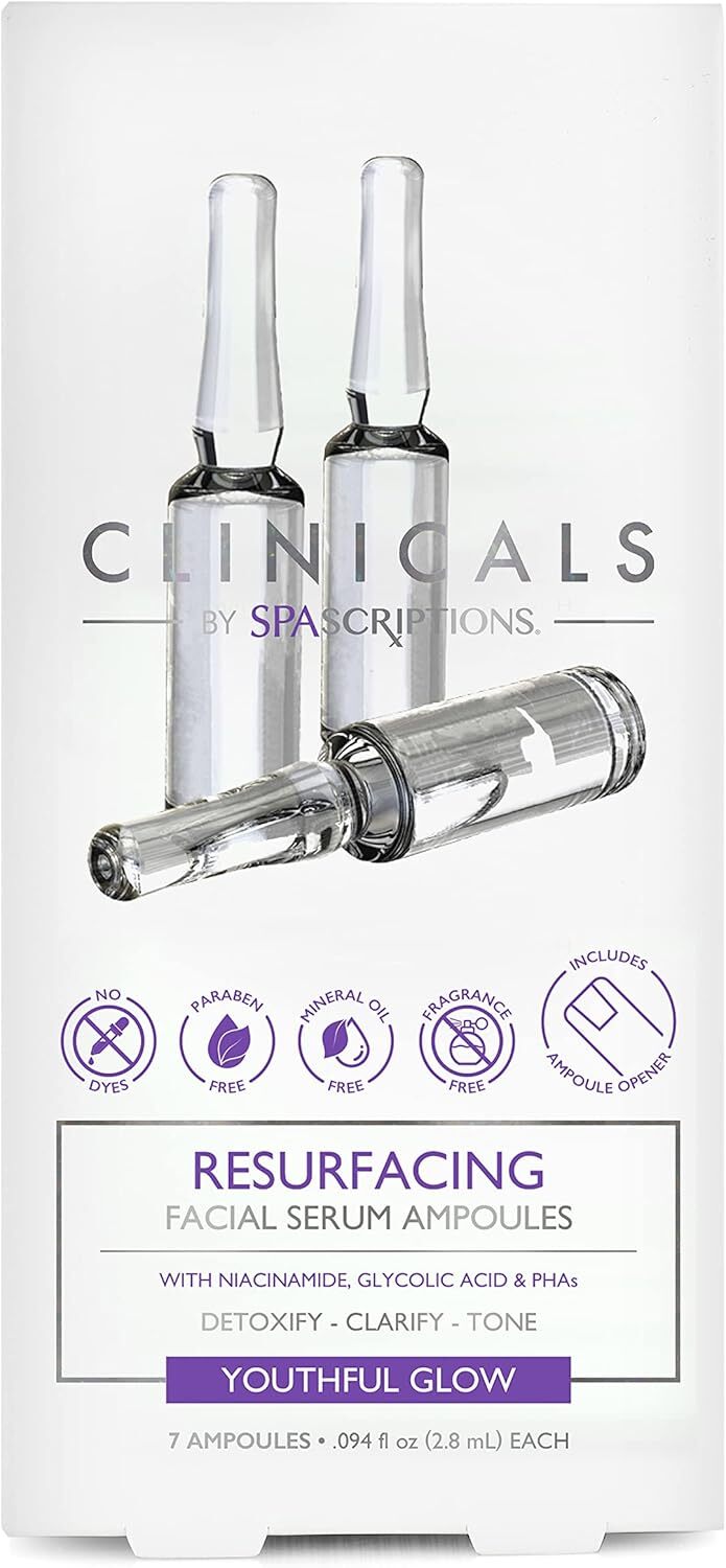 Spascriptions Clinicals Resurfacing Serum Ampoules 7-Pack - Niacinamide & Glycolic Acid