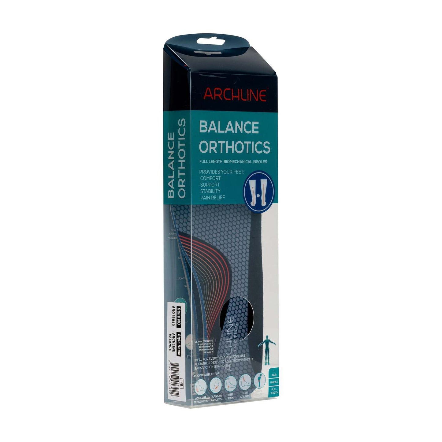 ARCHLINE Orthotics Insoles Balance Full Length Arch Support Pain Relief - EUR 39