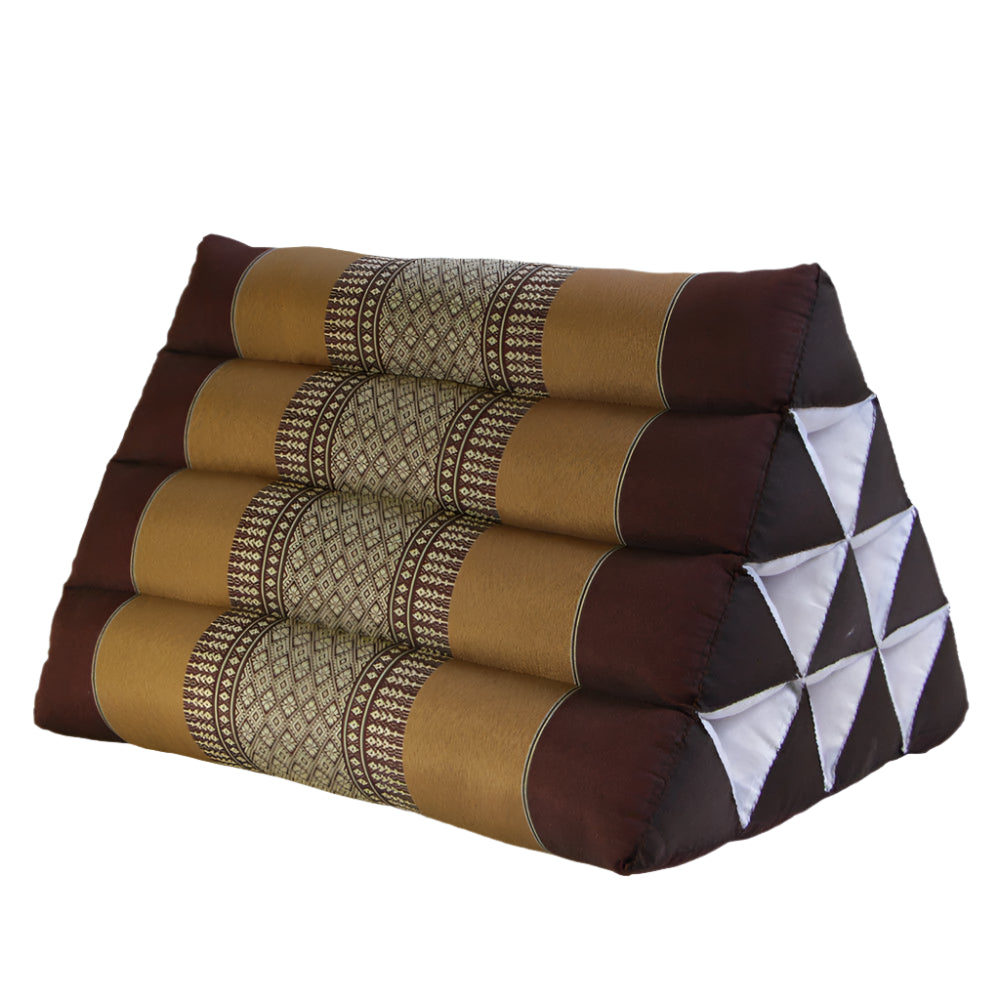 Thai Triangle Backrest Cushion - Handmade Kapok Fill Firm Allergen-Free 50x32x30cm