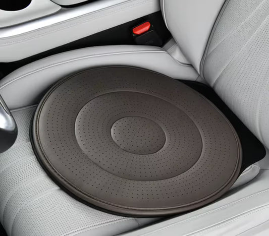 Coffee 360 Rotating Car Seat Cushion 53cm - Swivel Mobility Aid for Seniors