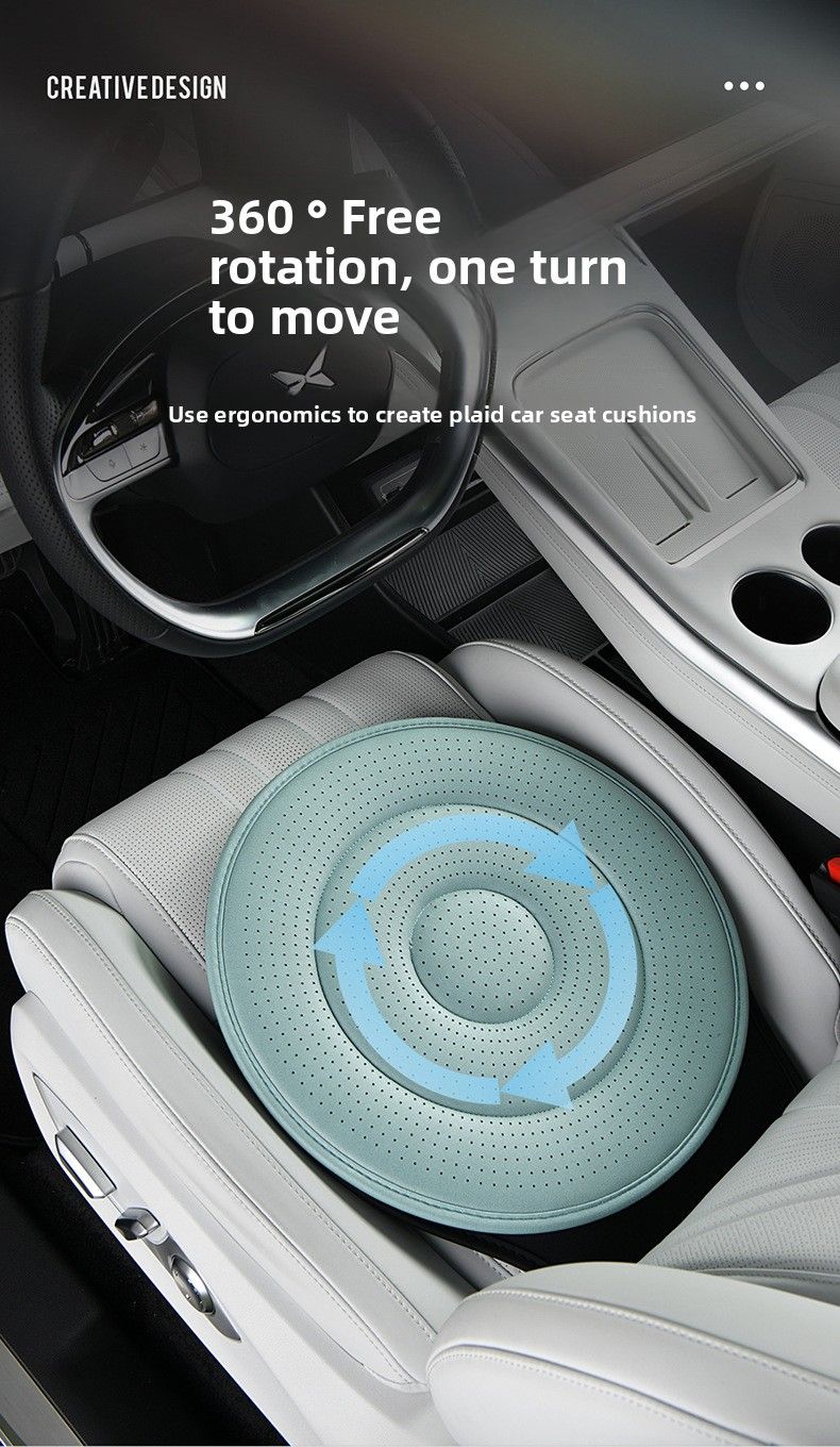 Coffee 360 Degree Rotating Car Seat Cushion - 53cm Nano Tech Swivel Mobility Aid - Easy Vehicle Entry and Exit for Seniors, Breathable Non Slip Ergonomic Support for Home Office and Travel
