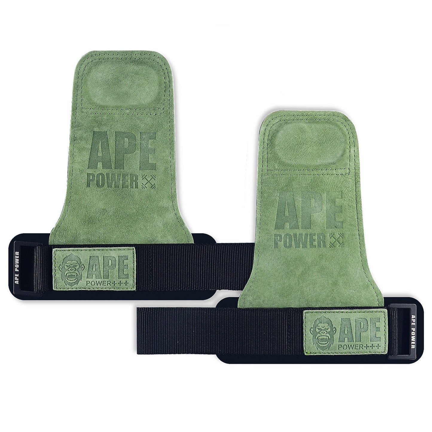 Heavy Duty Weightlifting Grips - Anti-Slip Leather Palm with Neoprene Wrist Support