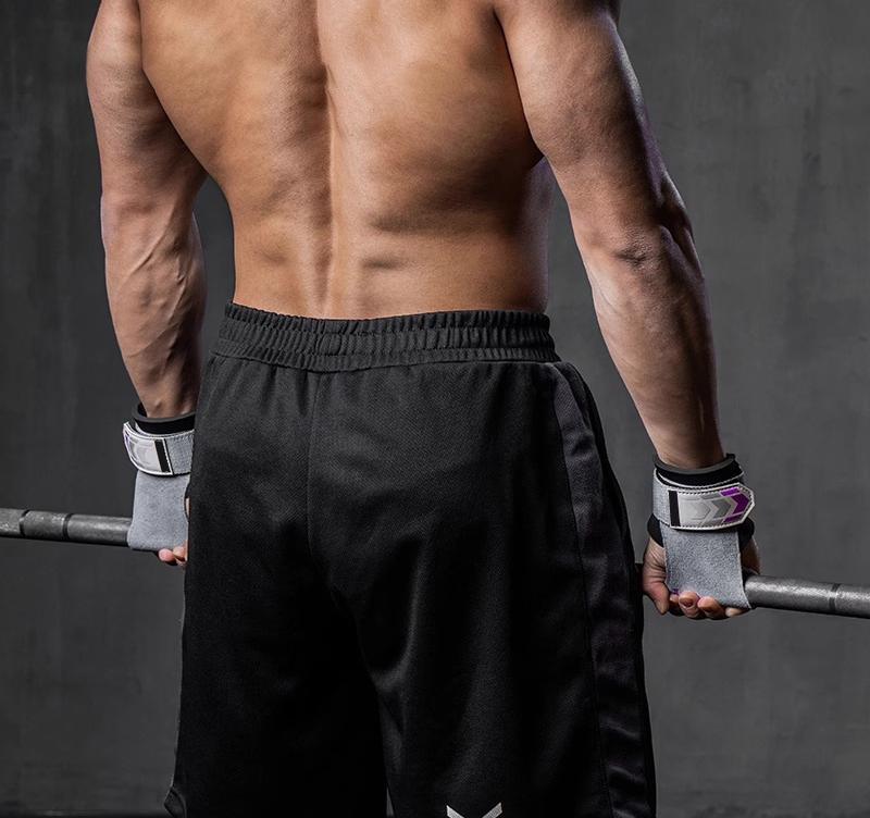 Heavy Duty Weightlifting Grips - Anti-Slip Leather Palm with Neoprene Wrist Support