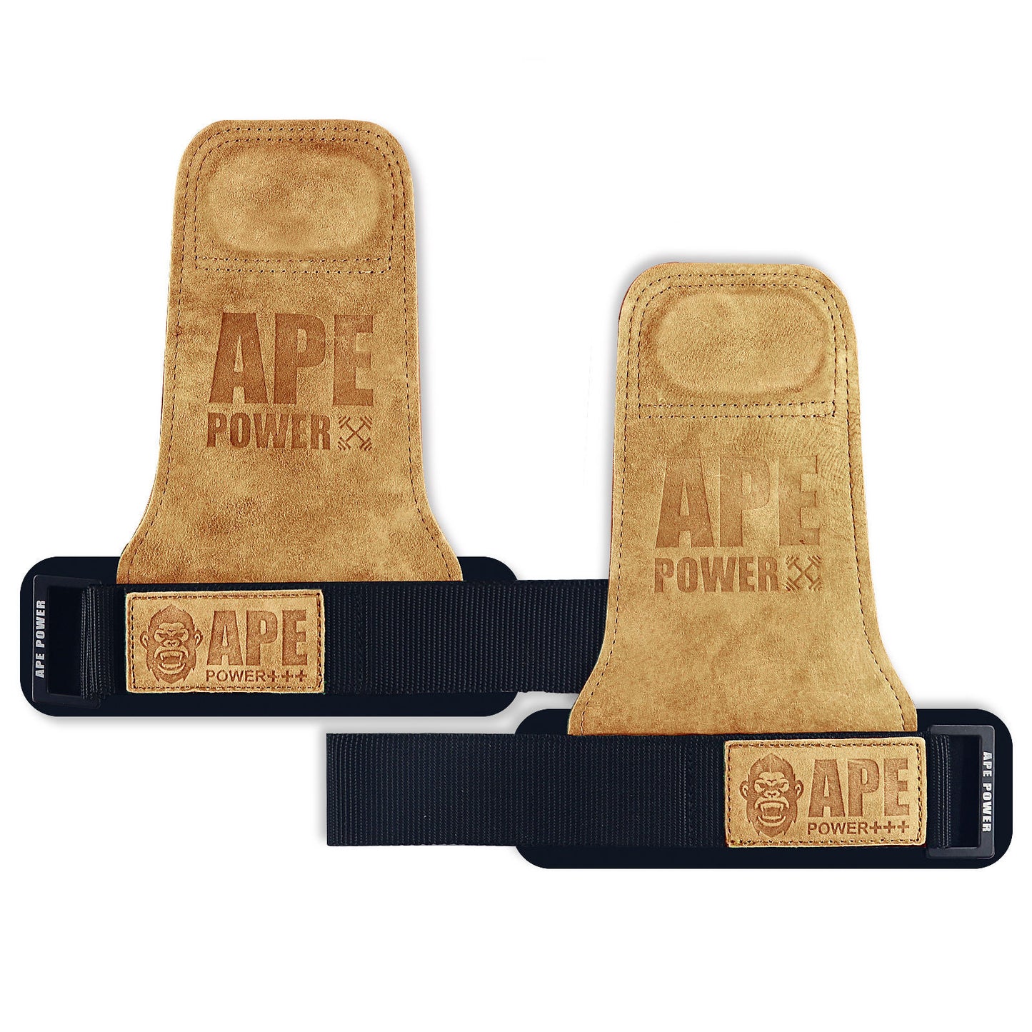 Heavy Duty Weightlifting Grips - Anti-Slip Leather Palm with Neoprene Wrist Support