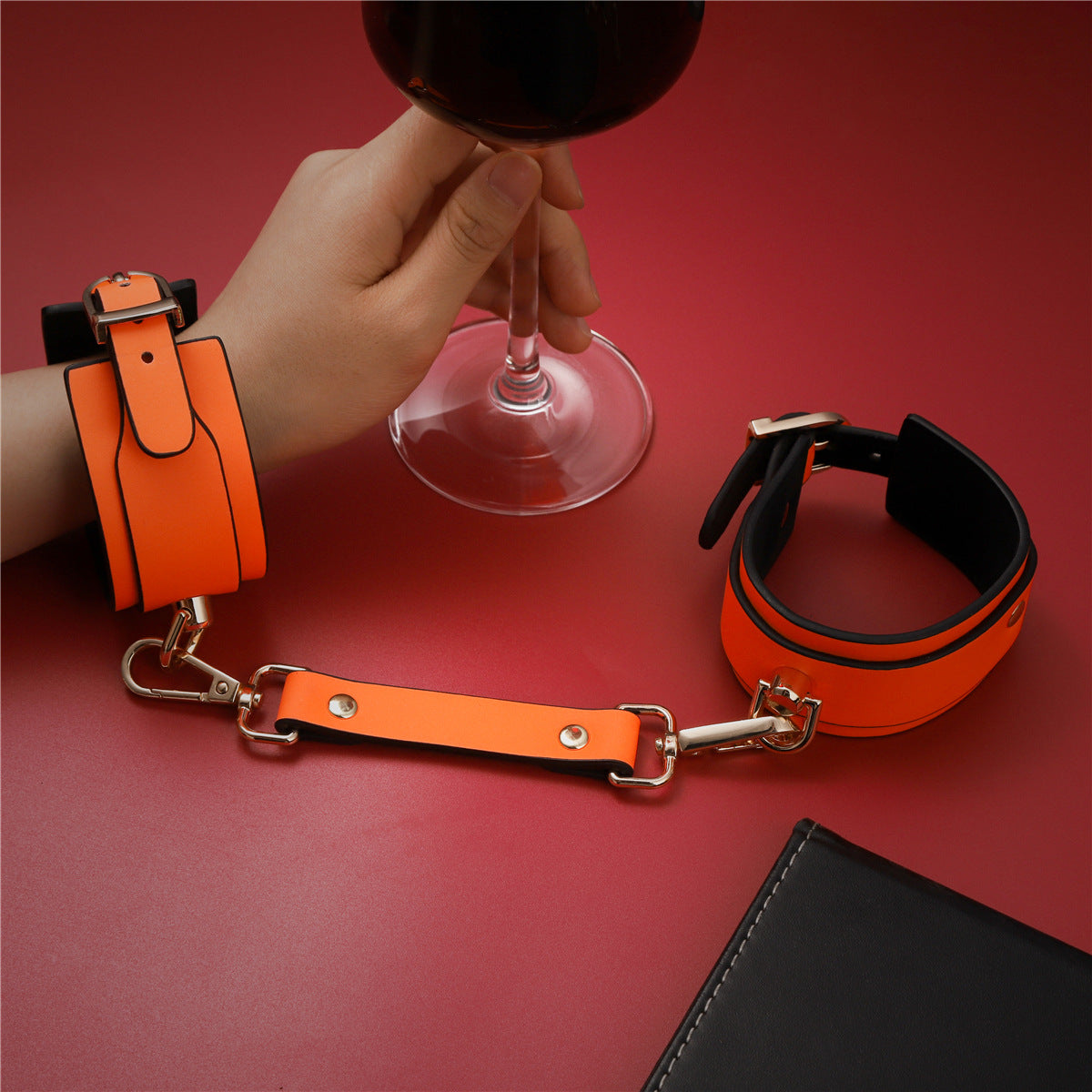 PU Leather Bondage Cuff - Wrist/Ankle Restraint Luminous Pink Handcuffs