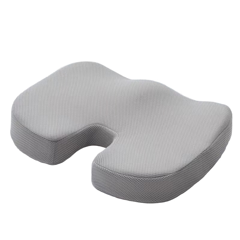 Ergonomic U-Shaped Memory Foam Seat Cushion - Coccyx Relief & Posture Support with Breathable Cover