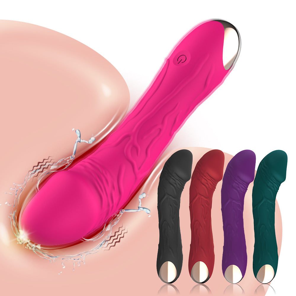 Dark Green G-Spot Vibrator - 20 Speed Rechargeable Silicone Wand