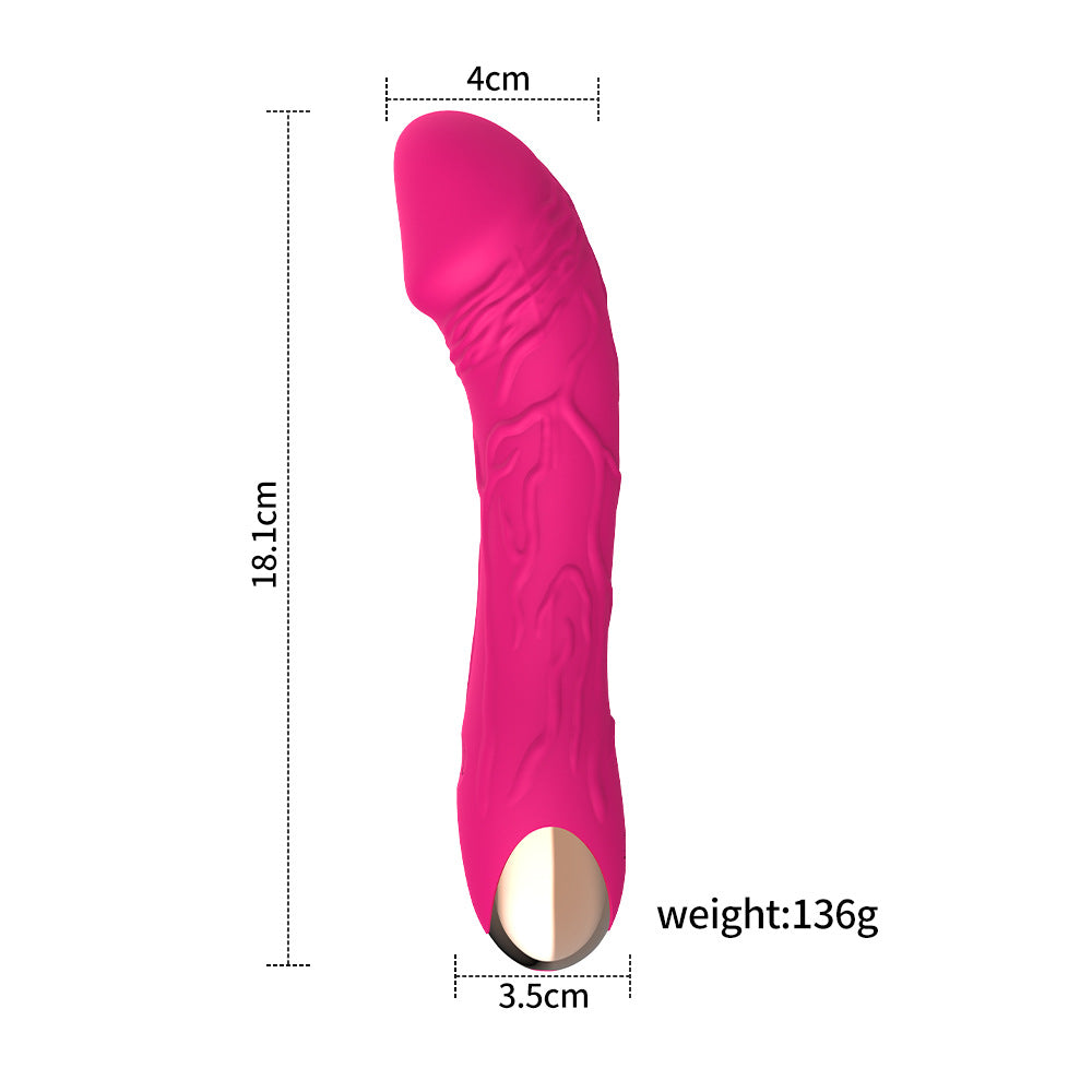 Dark Green G-Spot Vibrator - 20 Speed Rechargeable Silicone Wand
