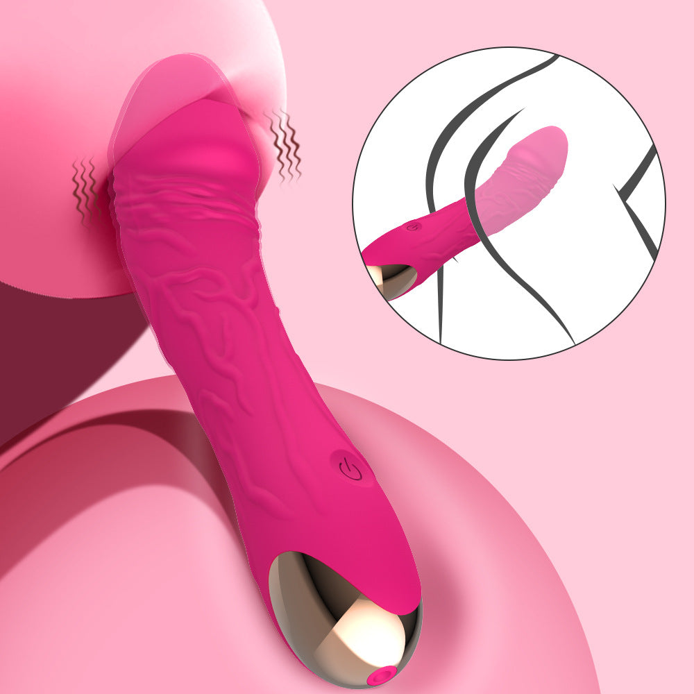 Dark Green G-Spot Vibrator - 20 Speed Rechargeable Silicone Wand