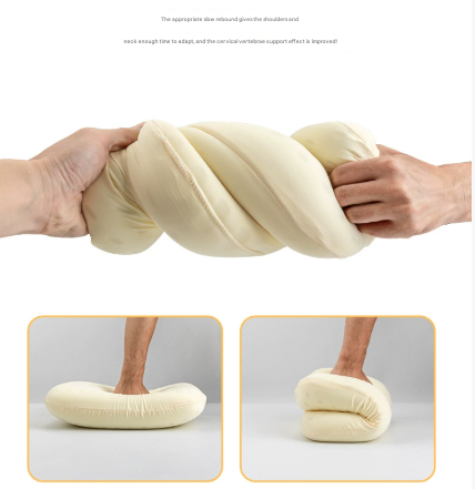 Green Memory Foam Travel Pillow - Portable Neck Support for Camping & Flights
