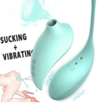 Green PulseWave Clitoral Sucker & G-Spot Vibrator - 7 Suction Modes Rechargeable