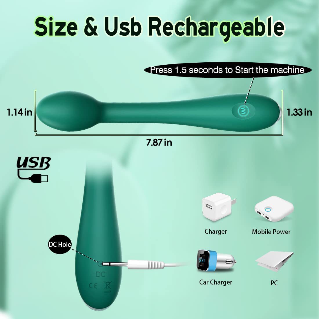 Rose Red G-Spot Vibrator with 12 Vibration Modes - Unisex Pleasure Toy