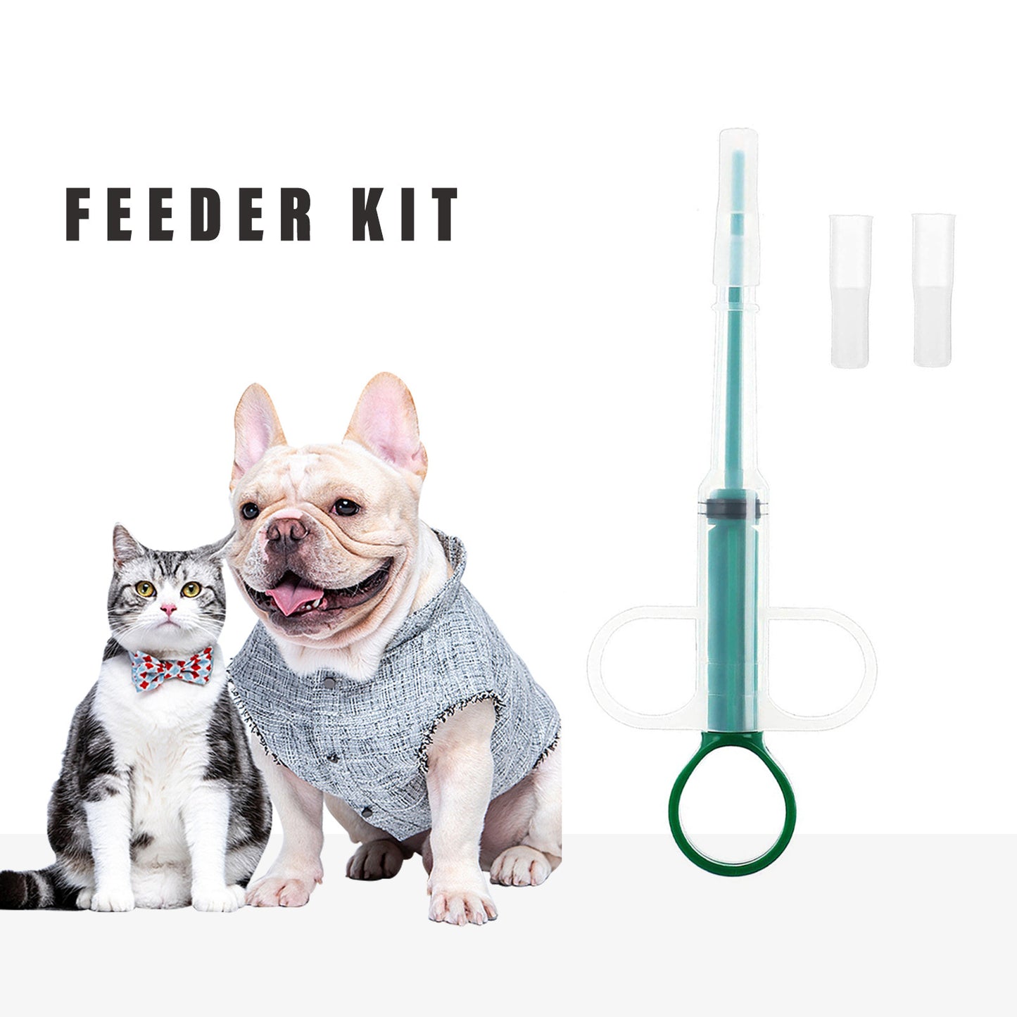 5-Pack 160mm Green Pet Pill Shooter – Soft Silicone Tip Feeder for Cats Dogs