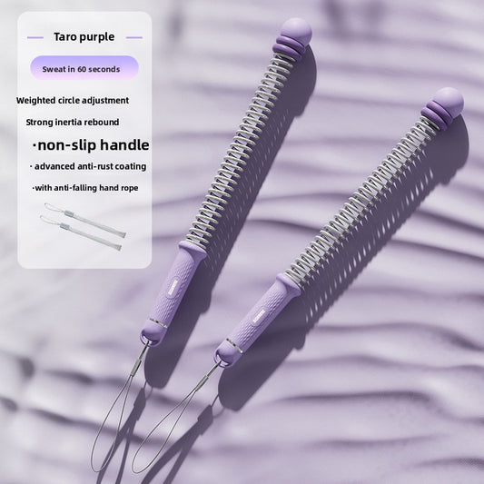 Purple Cordless Battle Rope - Adjustable Weight Rings for Home Gym Training