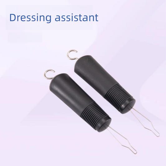 2-Pack Black Dressing Aid - Button & Zipper Assistant for Elderly