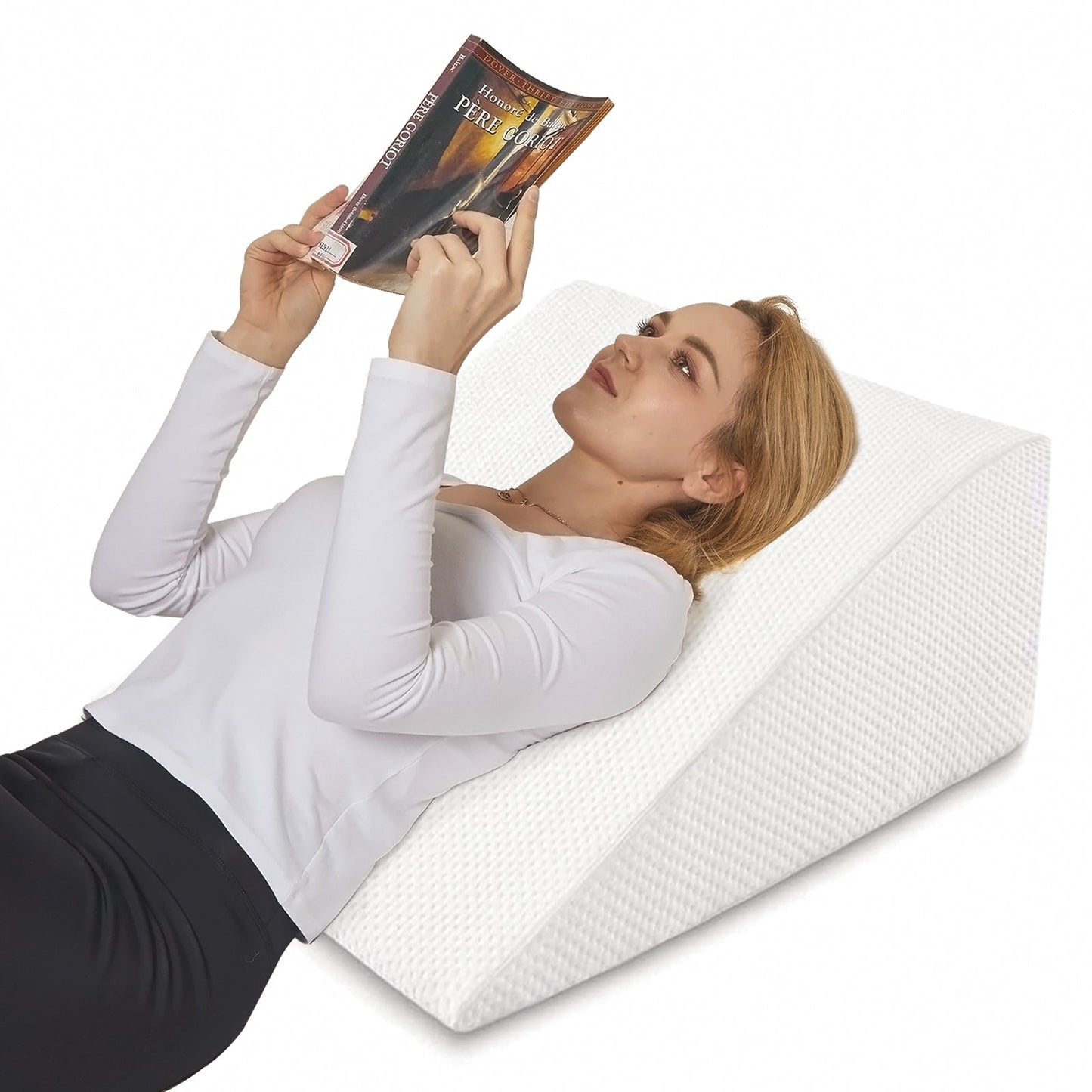 Memory Foam Bed Wedge Back Support Pillow