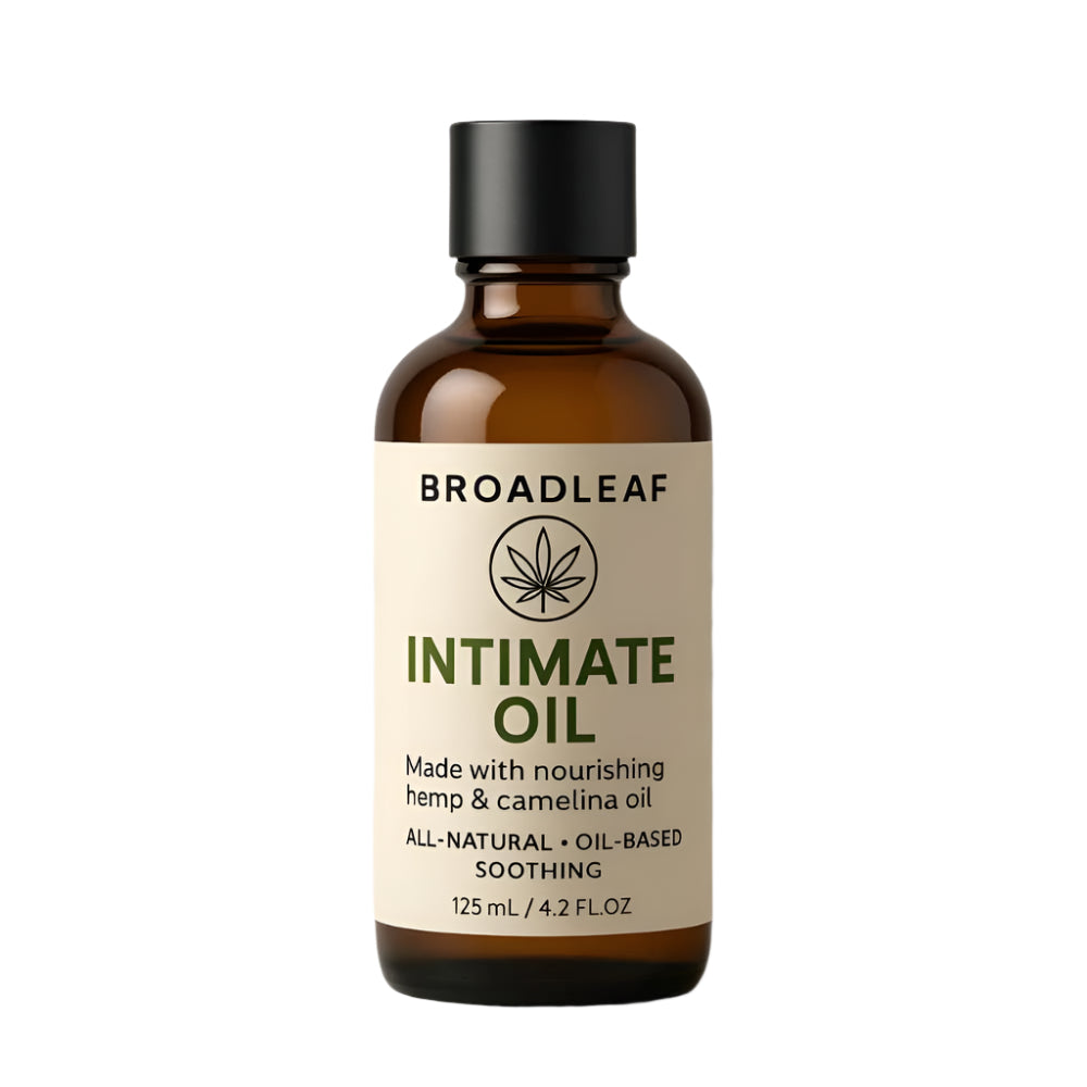 Broadleaf Intimate Oil - Natural Hemp & Camelina Personal Lubricant Skin-Safe & Edible