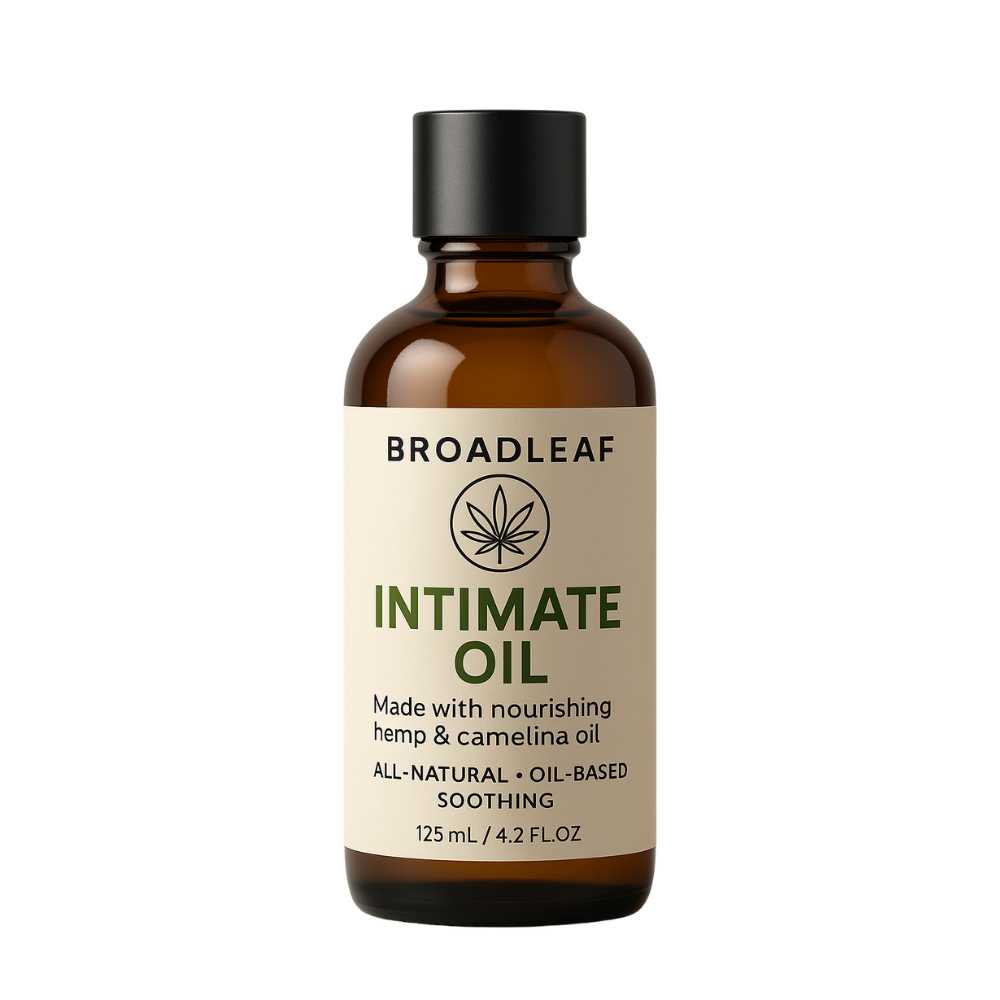 Broadleaf Intimate Oil - Natural Hemp & Camelina Personal Lubricant Skin-Safe & Edible