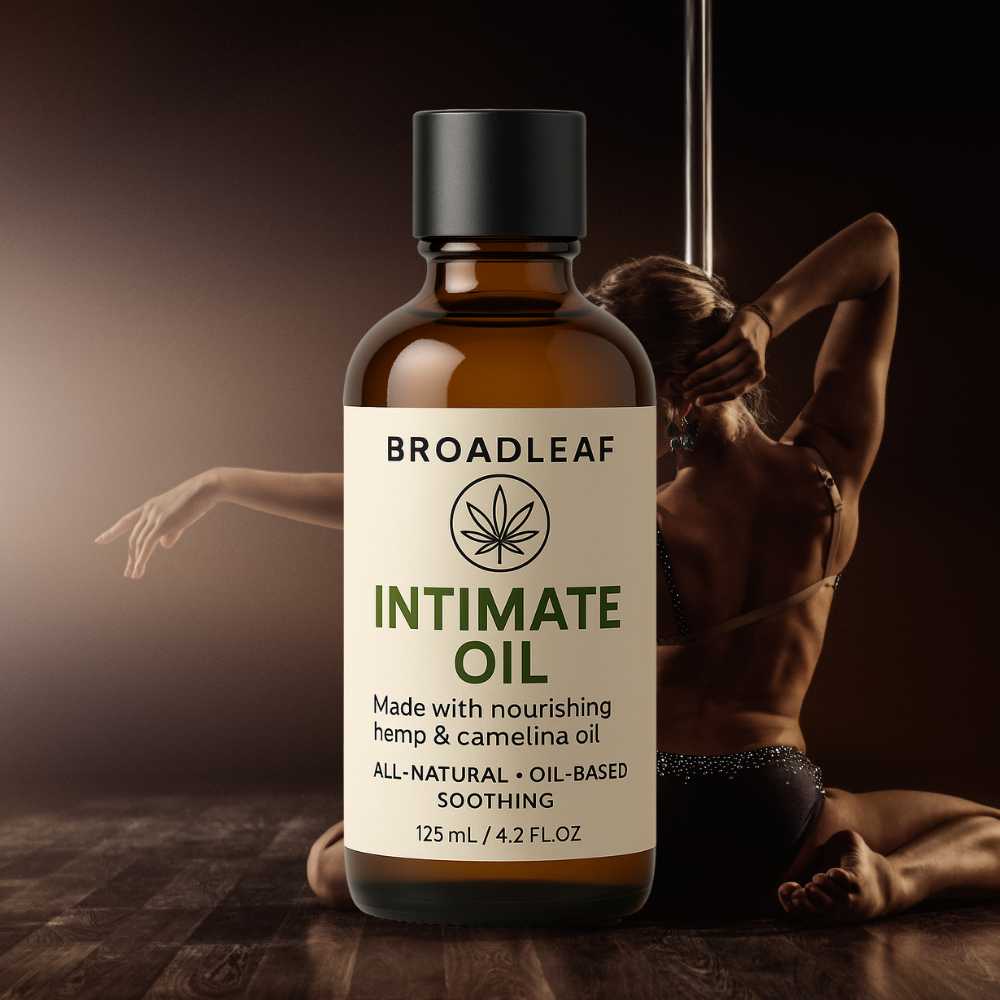 Broadleaf Intimate Oil - Natural Hemp & Camelina Personal Lubricant Skin-Safe & Edible