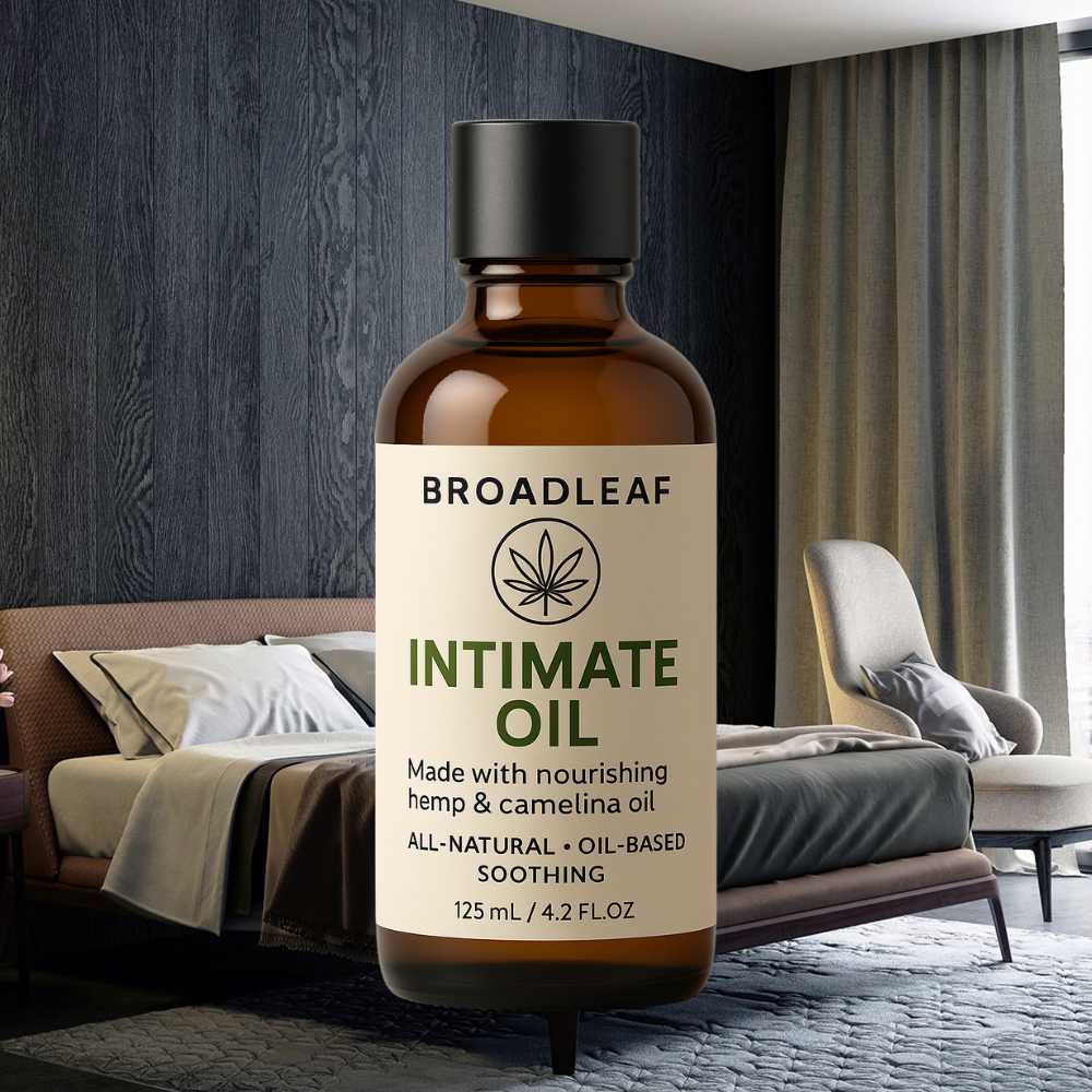 Broadleaf Intimate Oil - Natural Hemp & Camelina Personal Lubricant Skin-Safe & Edible