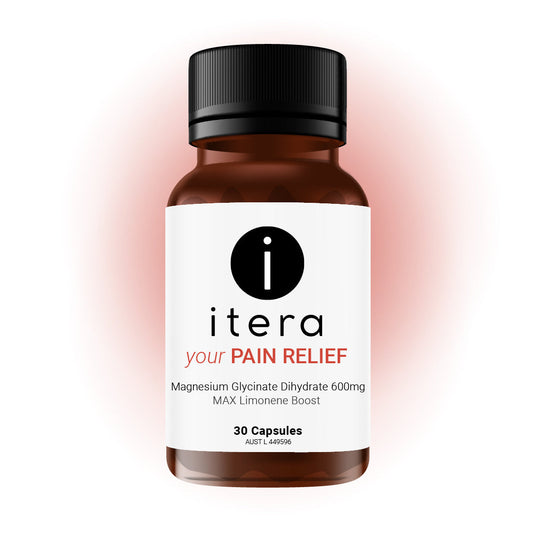 Itera Health Pain Relief Capsules – Natural Anti-Inflammatory Support – 30 Caps – Fast-Acting Joint & Muscle Pain Relief