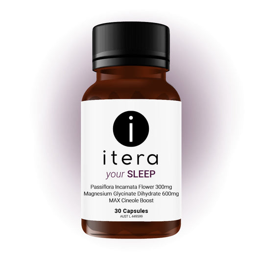 Itera Health Your SLEEP – Natural Sleep Support | Magnesium, Passiflora & Terpenes – 30 Capsules