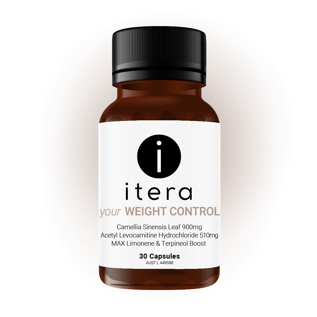 Itera Health Your WEIGHT CONTROL – Fat Metabolism Support with Acetyl Levocarnitine, Green Tea Extract & Terpenes | 30 Capsules
