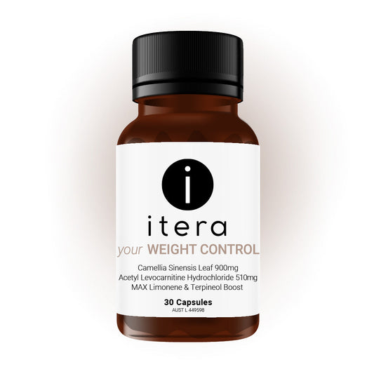 Itera Health Your WEIGHT CONTROL – Fat Metabolism Support with Acetyl Levocarnitine, Green Tea Extract & Terpenes | 30 Capsules