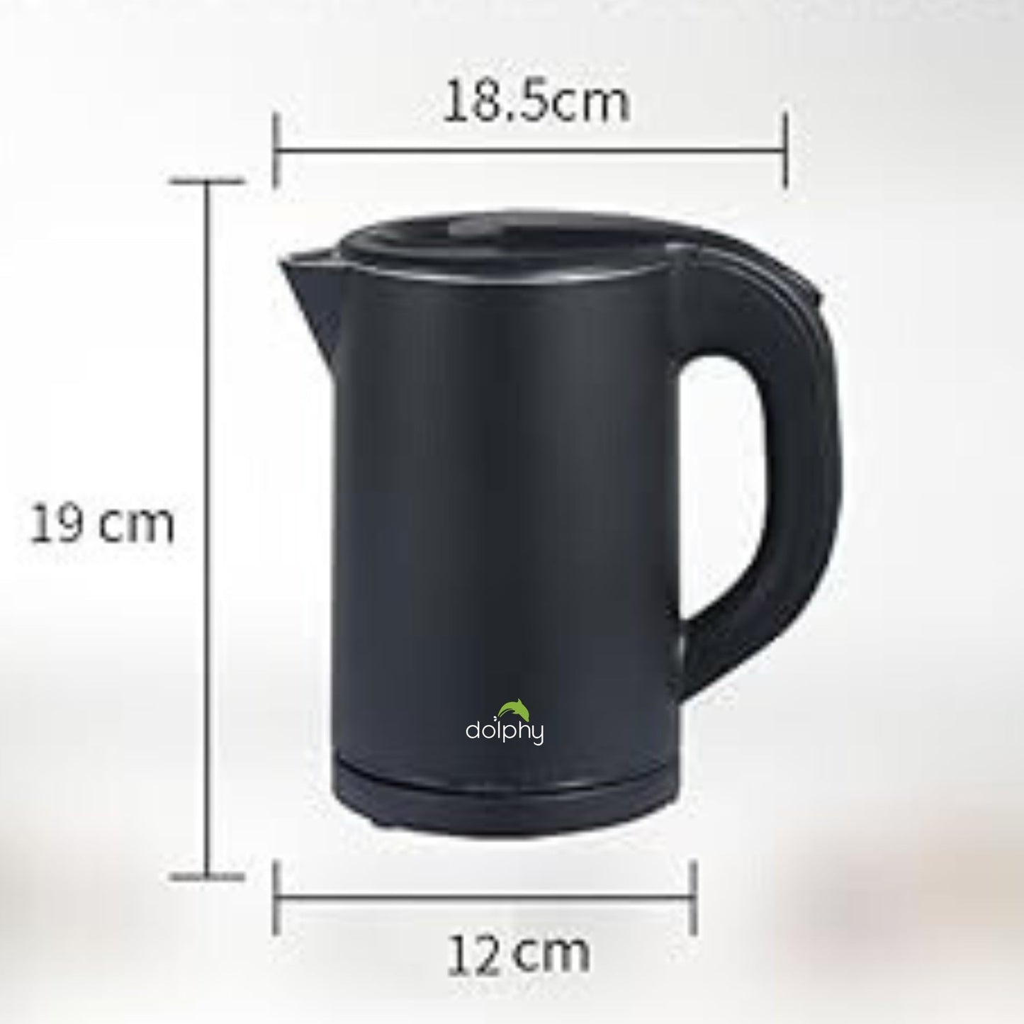 0.8L Stainless Steel Electric Kettle Hotel & Home Use - Black