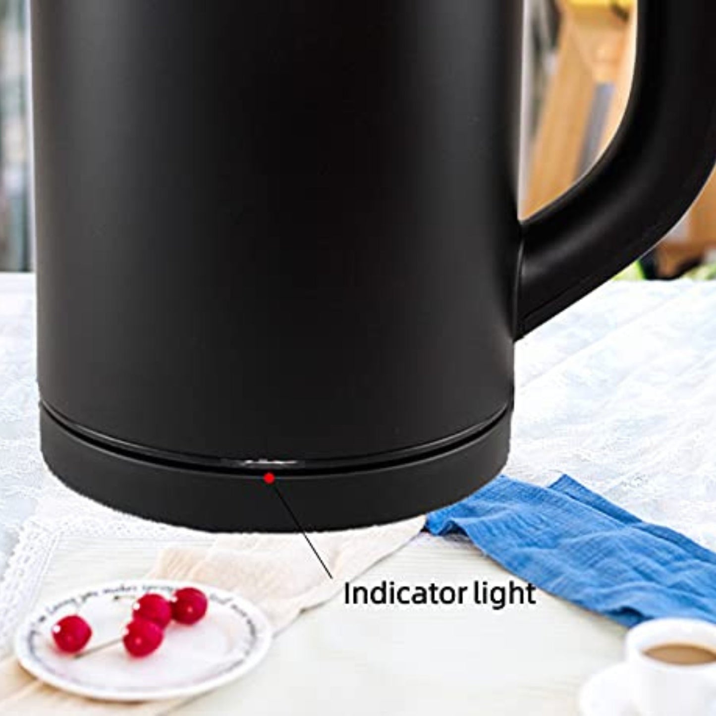 0.8L Stainless Steel Electric Kettle Hotel & Home Use - Black