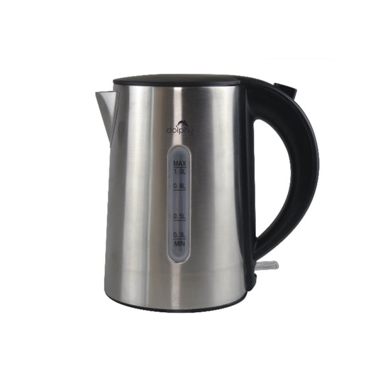 1.0L Brushed Silver Stainless Steel Electric Kettle Hotel Motel