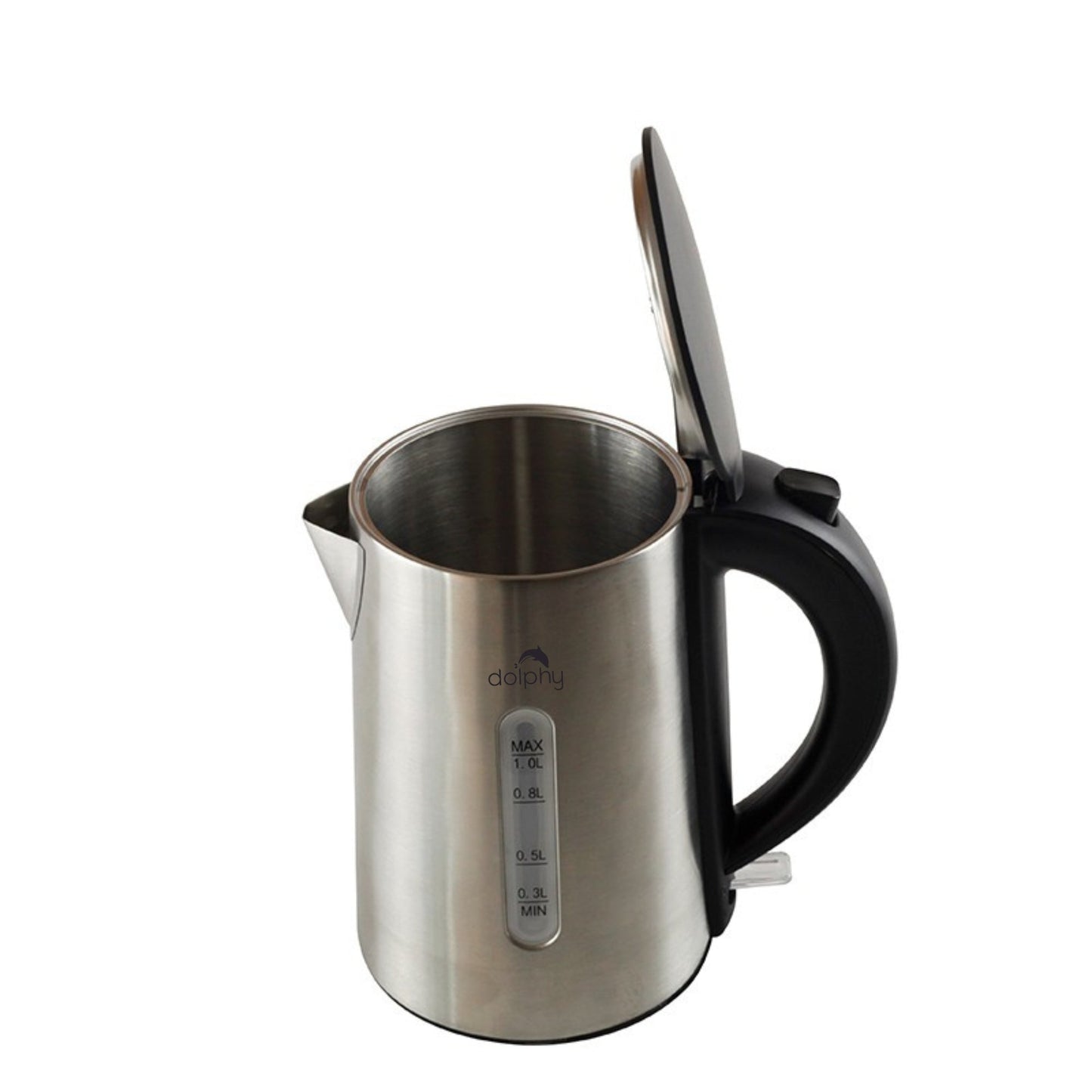 1.0L Brushed Silver Stainless Steel Electric Kettle Hotel Motel