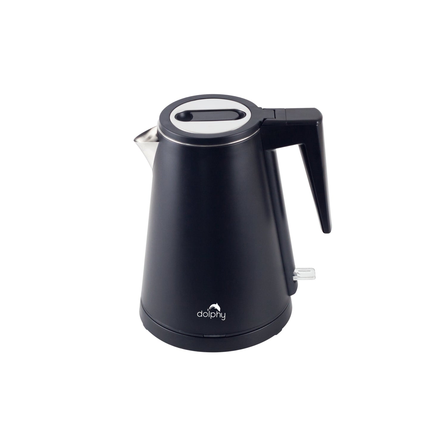 0.8L Double Layer Stainless Steel Electric Kettle - Black