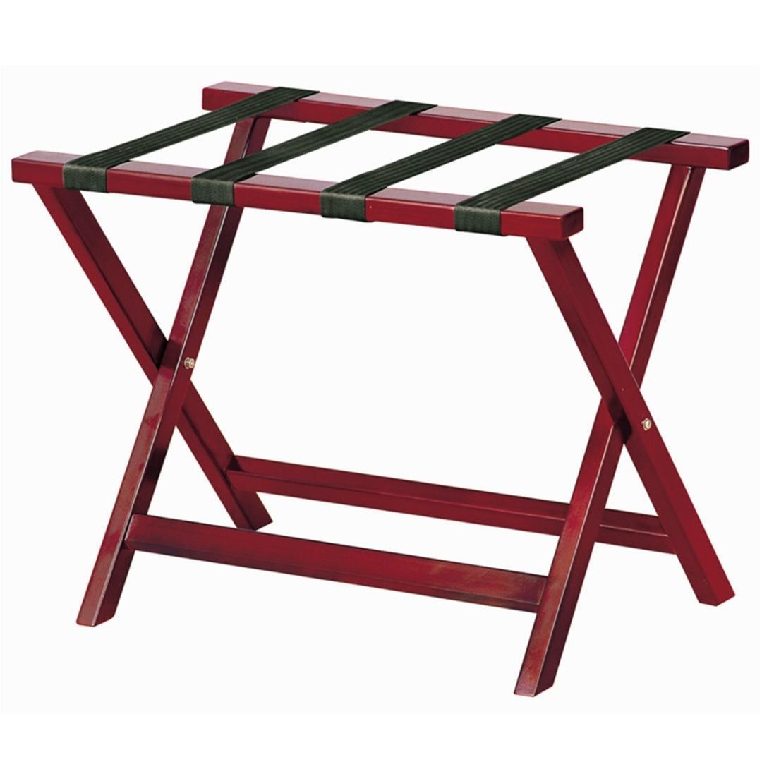 Wooden Luggage Rack Hotel Airbnb Guest Room - Cherry Red