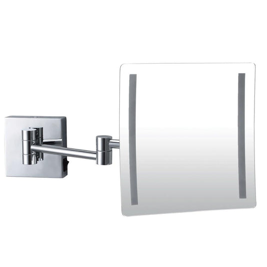 3X LED Magnifying Makeup Mirror Wall Mount Bathroom - Silver