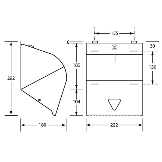 Stainless Steel Roll Paper Towel Dispenser Lockable