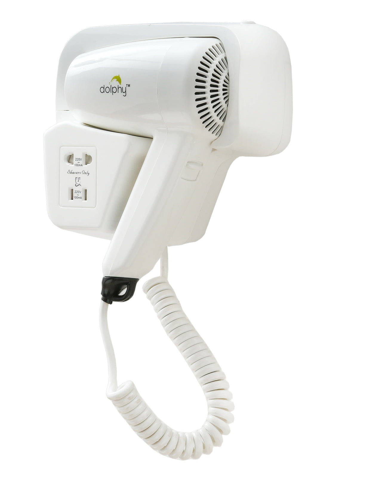Wall Mount Hair Dryer 1200W Commercial Hotel Bathroom - White