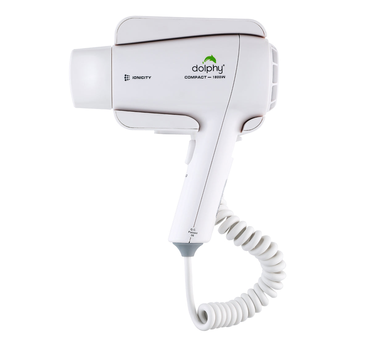 Commercial Wall Mount Hair Dryer 1800W Hotel Bathroom - White