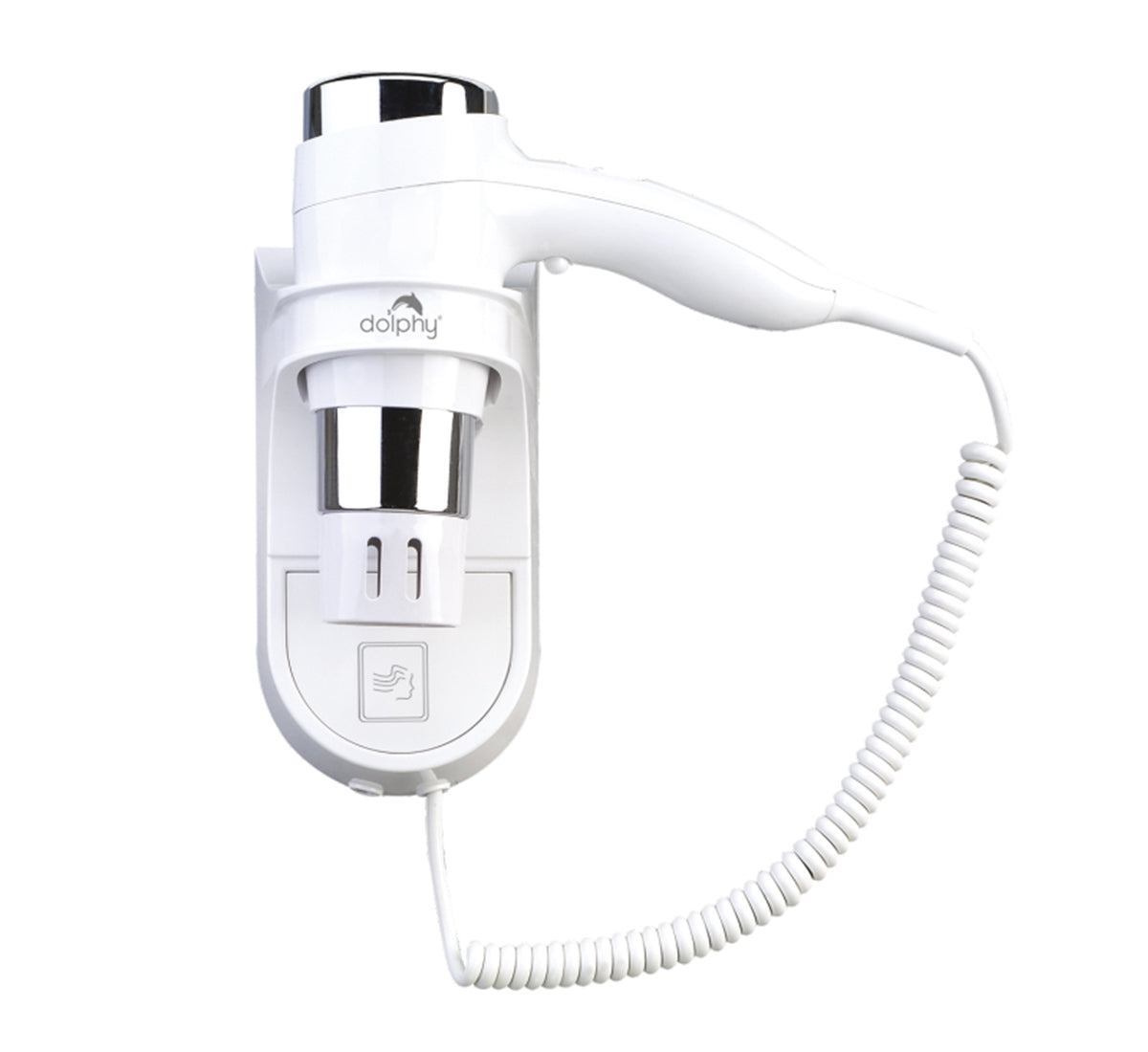 Commercial Wall Mount Hair Dryer 1600-1875W Hotel Bathroom - White