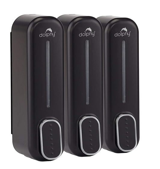 Manual Liquid Soap Dispenser 300ml Pack of 3 - Black