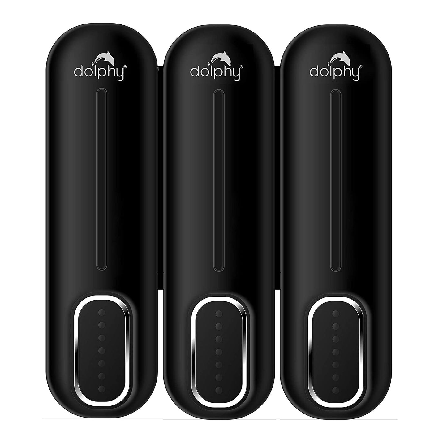 Manual Liquid Soap Dispenser 300ml Pack of 3 - Black