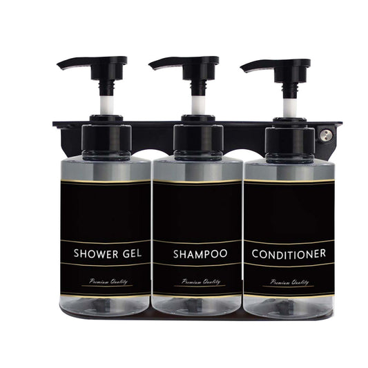Manual Liquid Soap Dispenser 300ml Pack of 3 - Transparent
