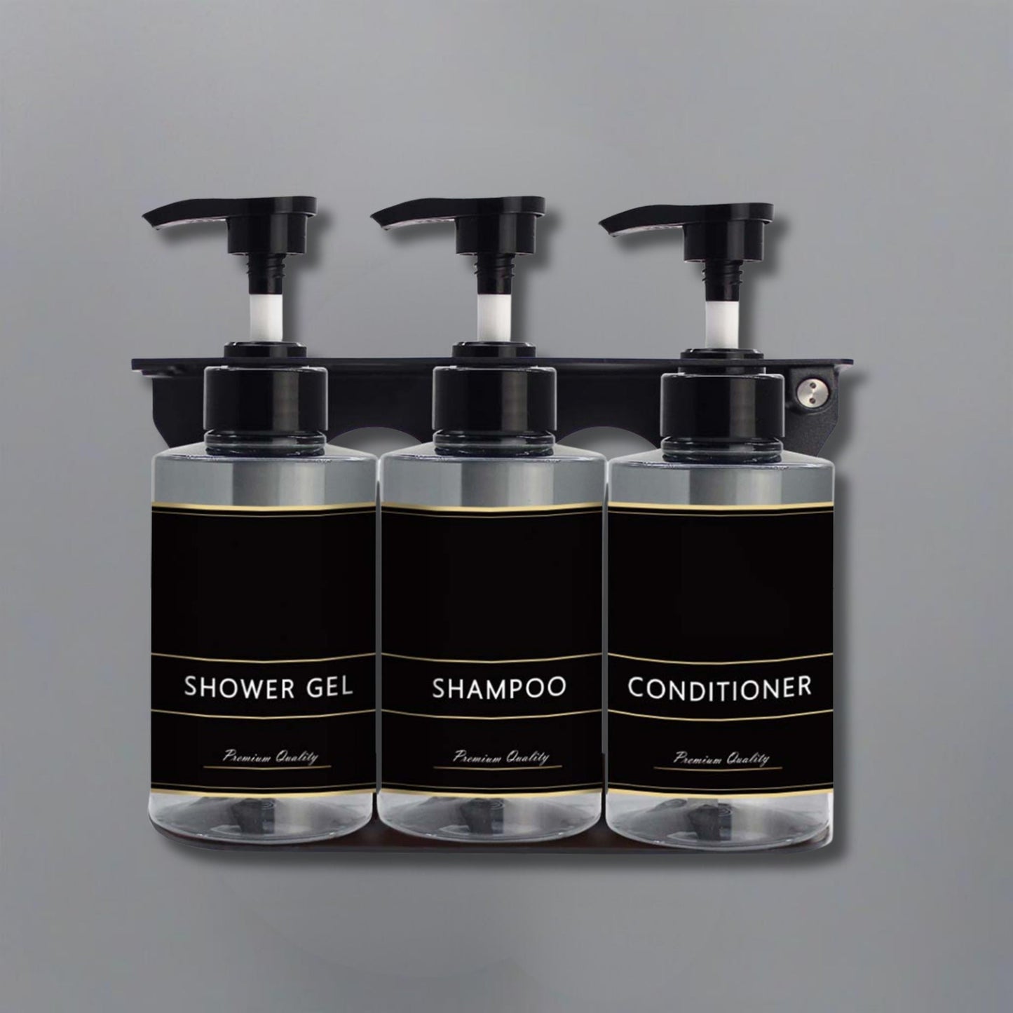 Manual Liquid Soap Dispenser 300ml Pack of 3 - Transparent