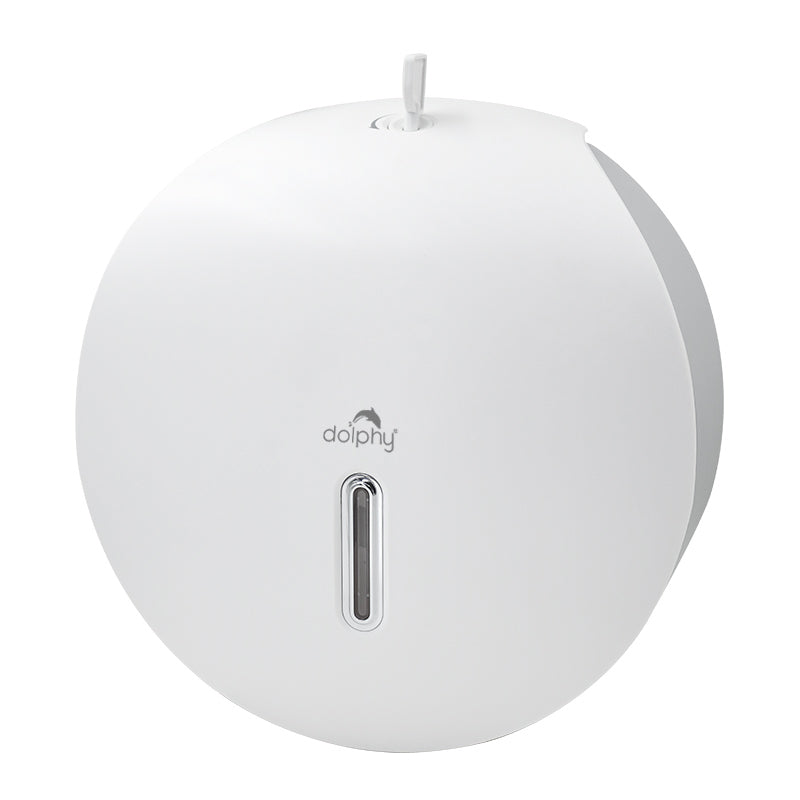 Plaza Jumbo Toilet Roll Dispenser Lockable Commercial - White