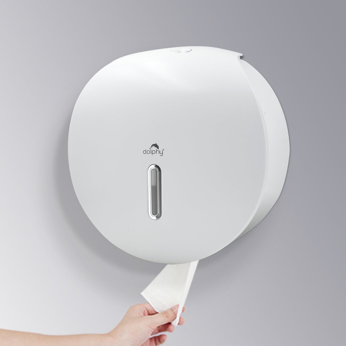 Plaza Jumbo Toilet Roll Dispenser Lockable Commercial - White