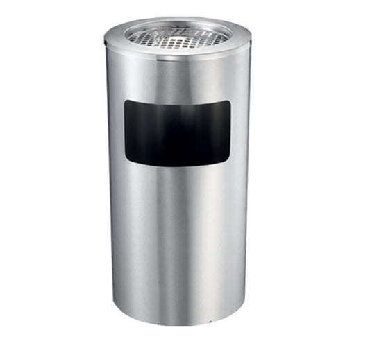 Stainless Steel Lobby Bin with Ashtray 10L Hotel Commercial