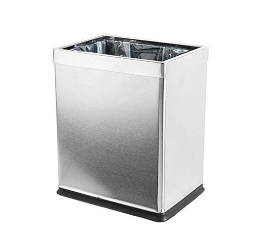 10L Stainless Steel Indoor Trash Can Silver Hotel & Office