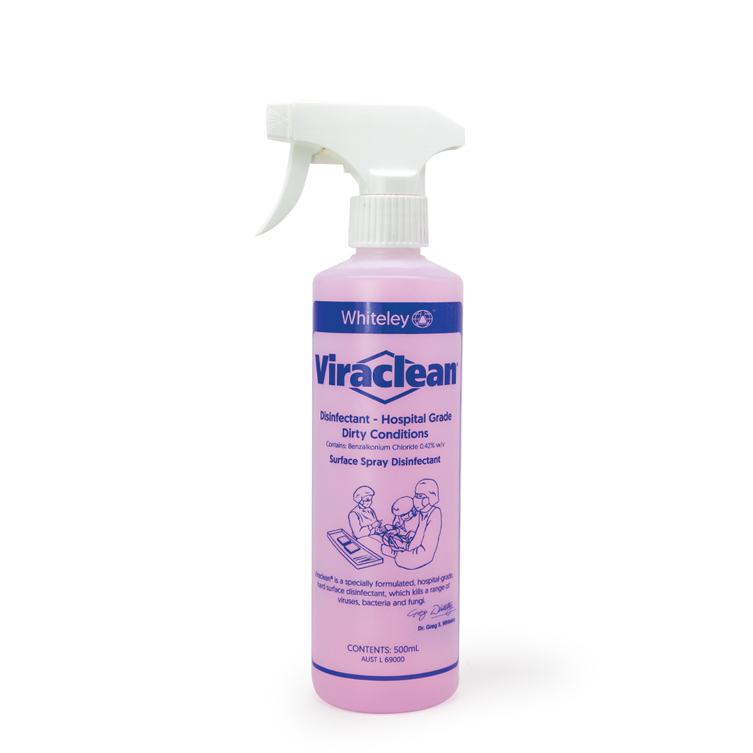Viraclean Hospital Grade Disinfectant – Surface Cleaner, Non-Flammable, pH Neutral, Lemon Fragrance