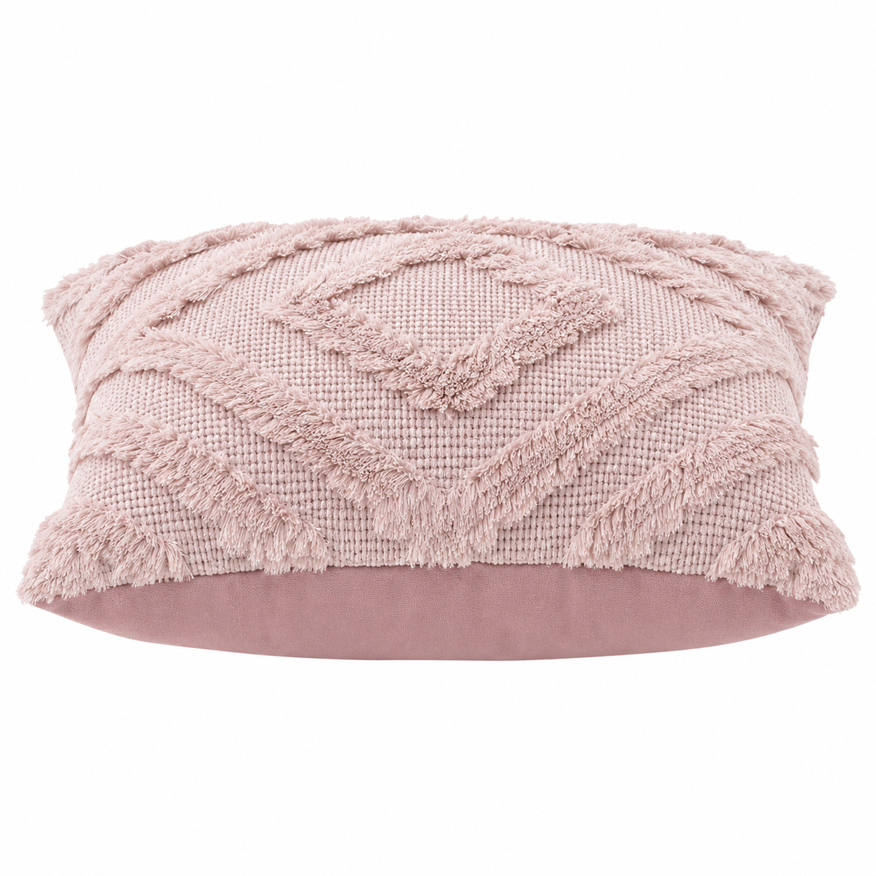 2 Pack Decorative Boho Throw Pillow Covers 45 x 45 cm (Pink)