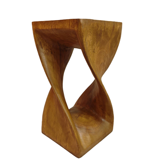 Handmade Timber Twist Side Table / Corner Stool / Plant Stand
